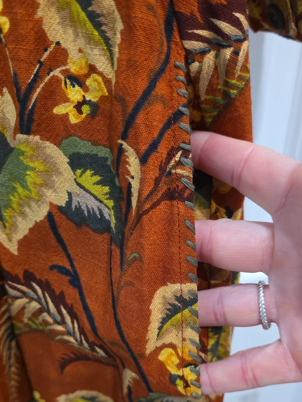 April Cornell Cottagecore Boho Forest-witch Fern Forest Autumn Midi Dress XXS